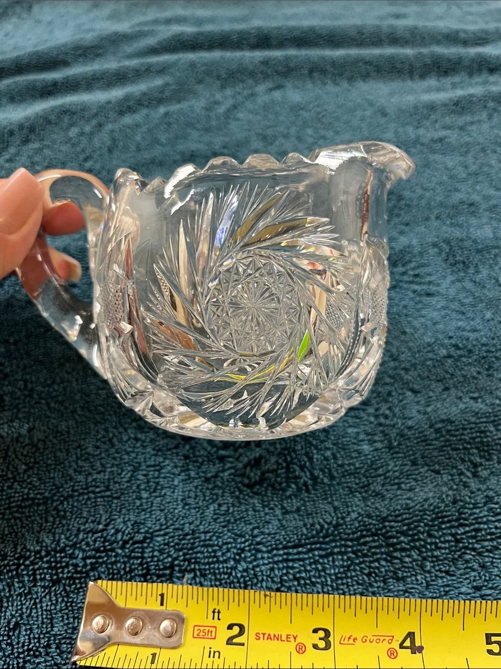 Antique ABP cut glass creamer